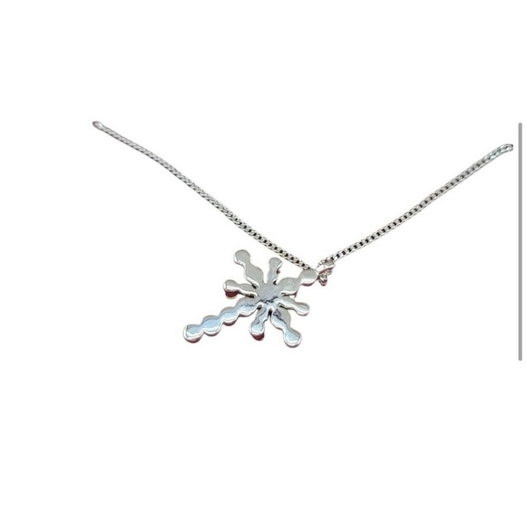 Camrose Kross JBK Clear Rhinestone Starlight Silver Tone Cross - Picture 3 of 4